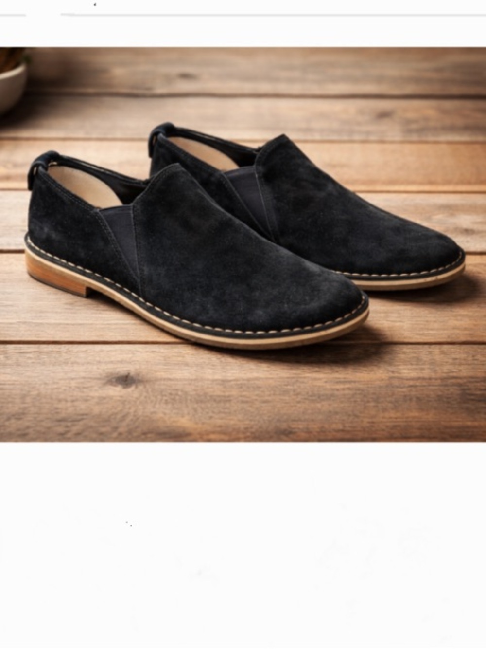 UGG Camellia Black Suede Slip-On Loafers